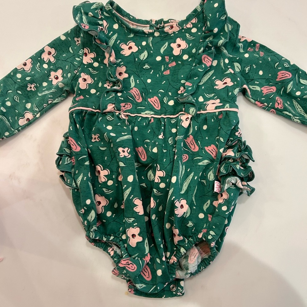 Ruffle Butts Long Sleeve Bubble Romper